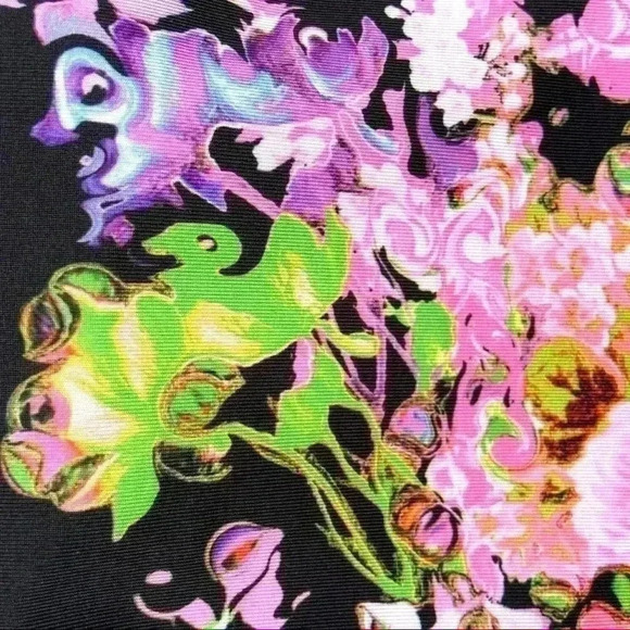 Cynthia Rowley Black Floral Athletic Tank Top - Picture 3 of 13